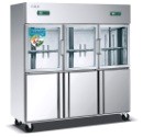 6 Door Dual Temperature Commercial Refrigerator (Glass Top / Solid Bottom) - ...