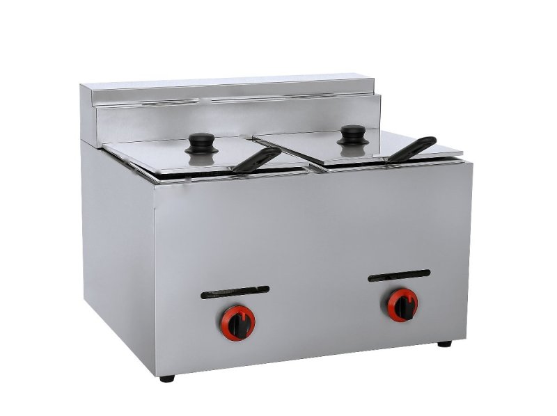Commercial Gas Countertop Double Tank Fryer MC-72
