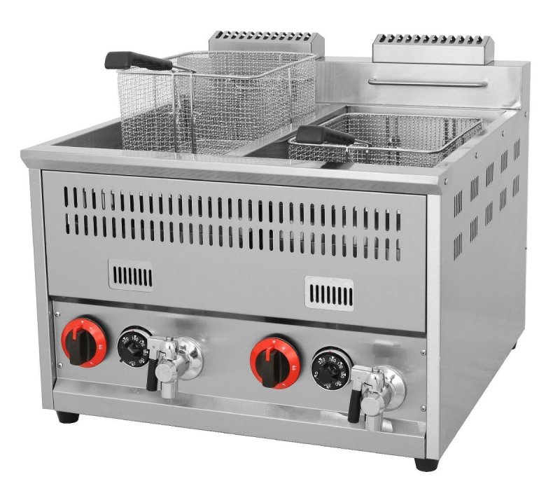 Commercial Gas Countertop Double Tank Fryer MC-72B