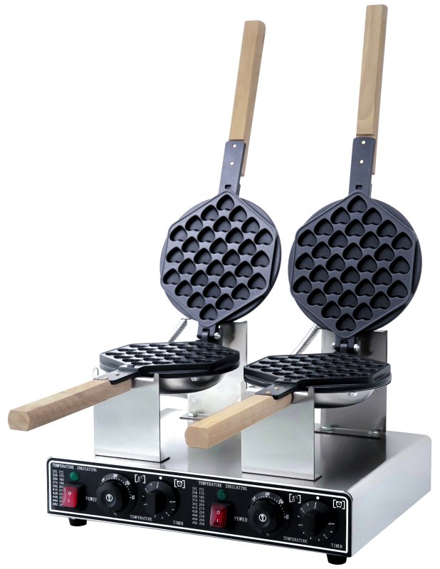 Commercial Digital Double‑Plate Belgian Waffle Maker wt Heart Shape