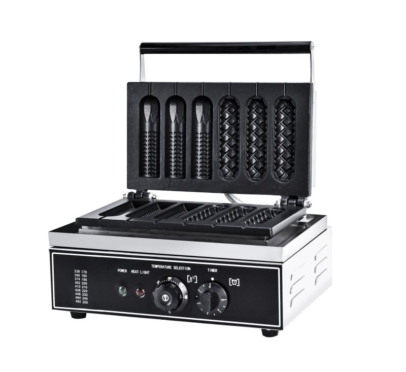 Commercial Three Corn and Three Hotdog Waffle Maker