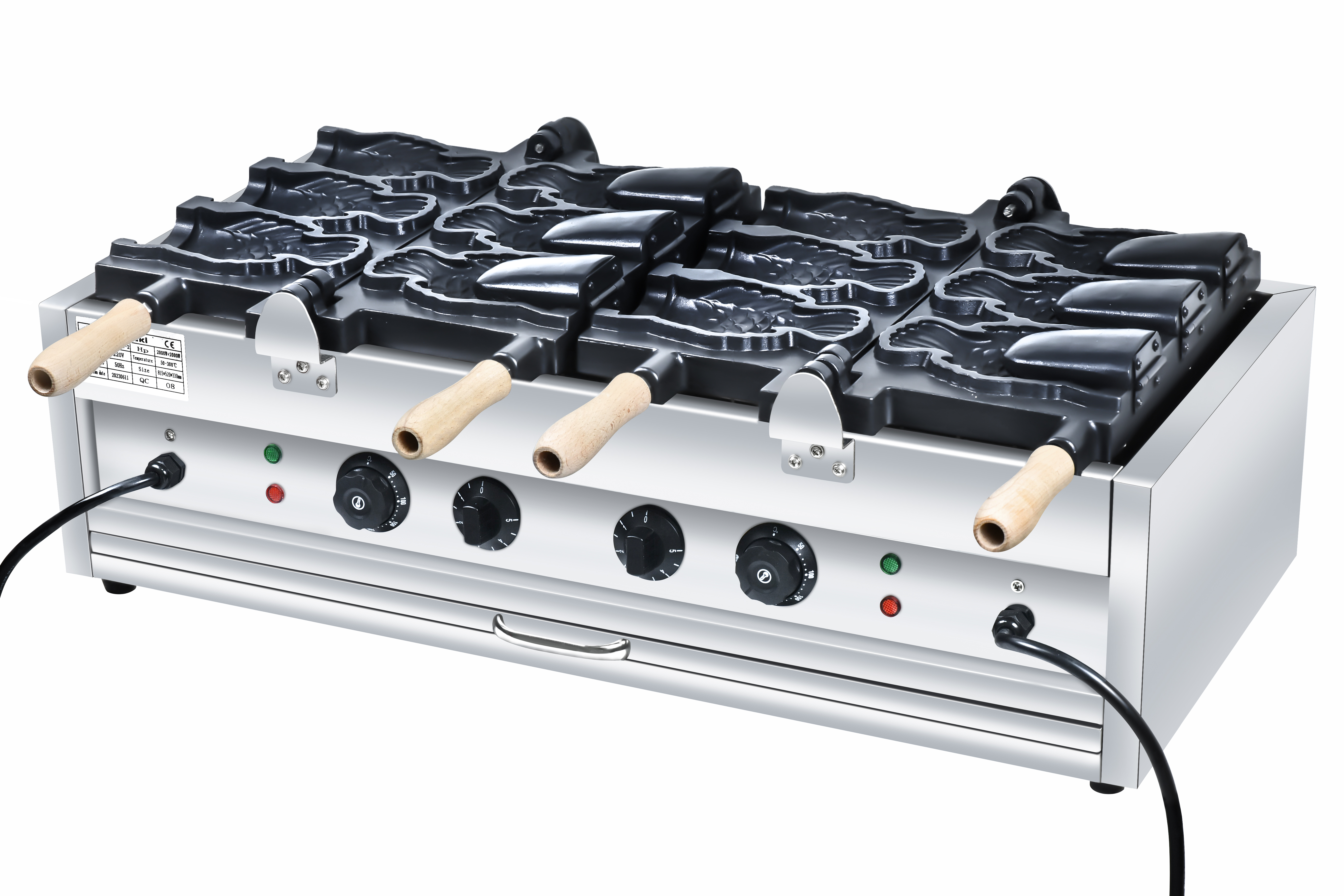 Commercial Double 3pcs Taiyaki machine