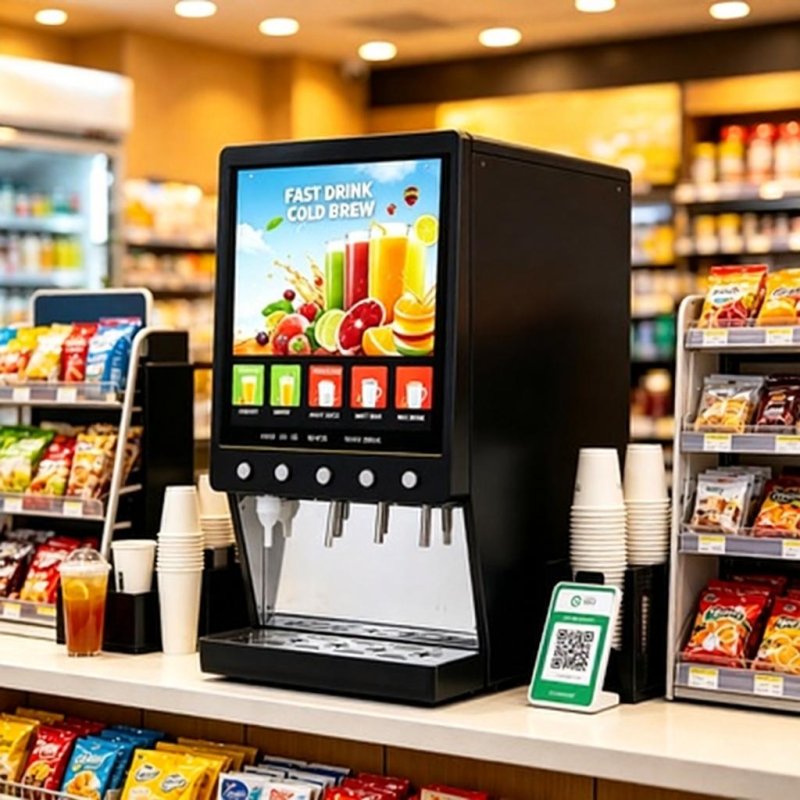 5-Flavor (3+2) Instant & Concentrate All-in-One Beverage Dispenser (Hot & Cold Type)