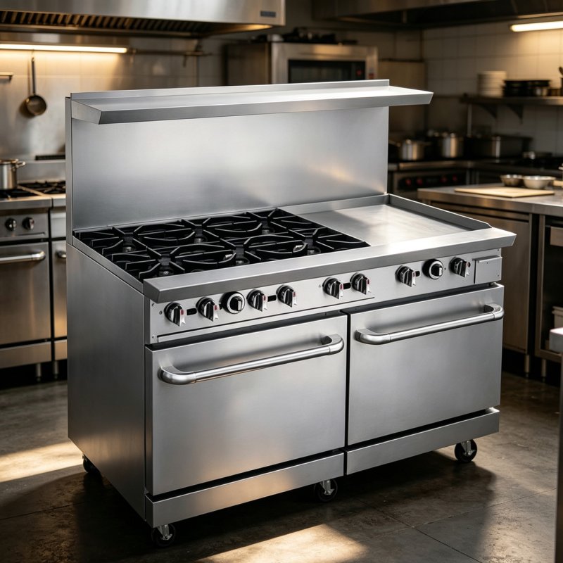 6‑Burner Gas Range with 24'' Griddle & Double Oven