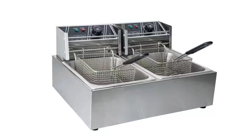 2‑Tank 2‑Basket Electric Deep Fryer