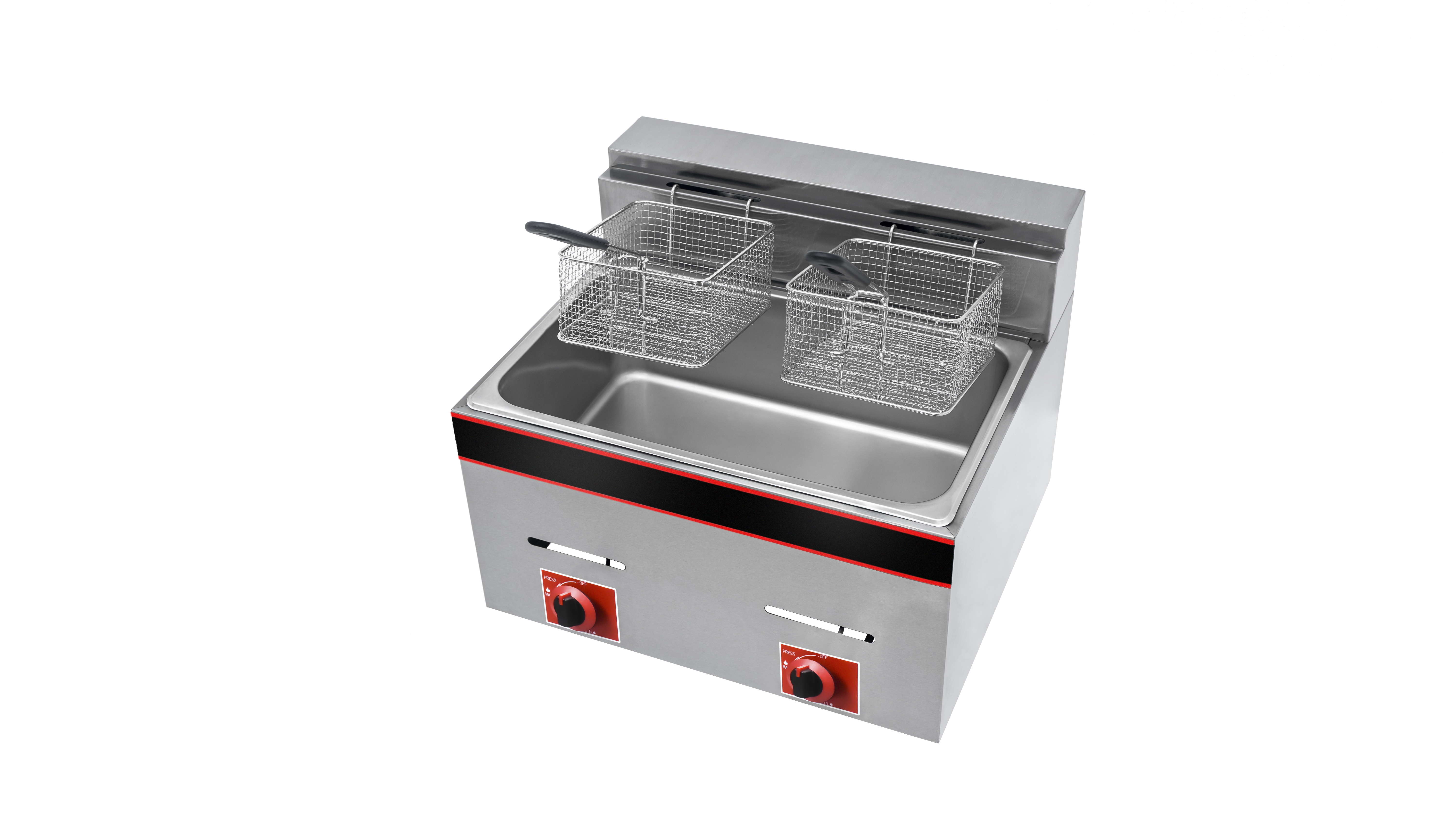 1-Tank 2-Basket Gas Fryer