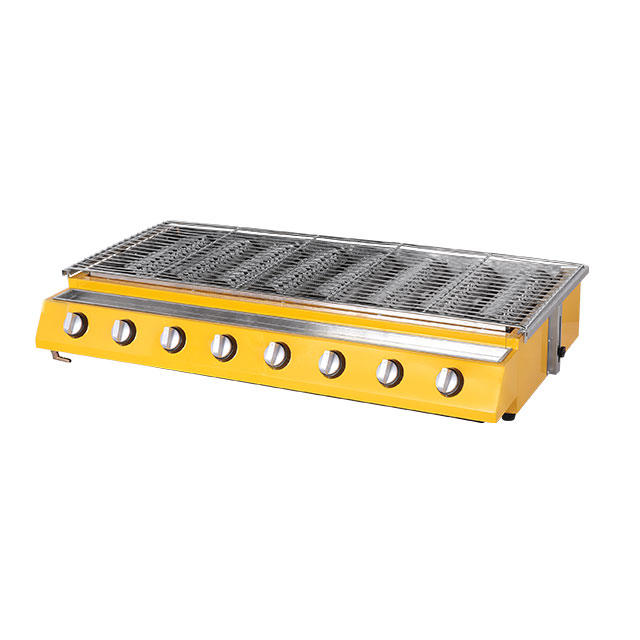 Commercial Gas 8-Burner Compact BBQ Grill MC-08A
