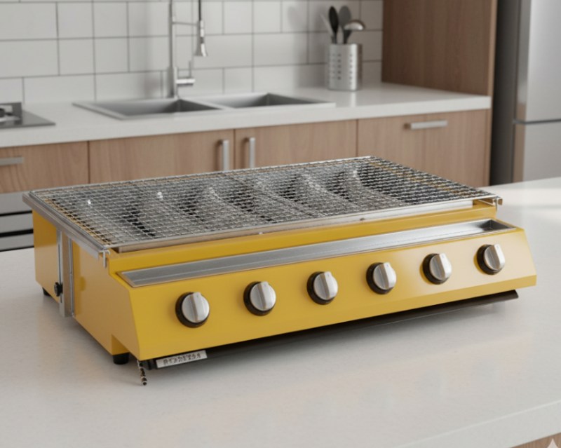 Commercial Gas 6-Burner Compact BBQ Grill MC-06A